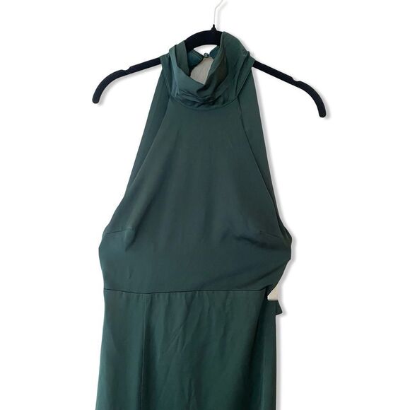 NBD Everett gown dress green maxi strappy backless Revolve NWT XL - Picture 5 of 11